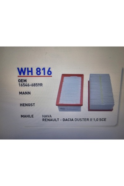 WH 816 HAVA FİLTRESİ
