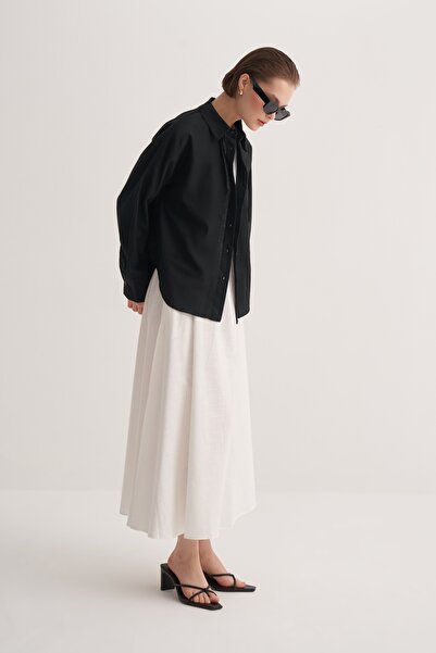 EBU Prive Women's Organic Cotton Basic Shirt Black