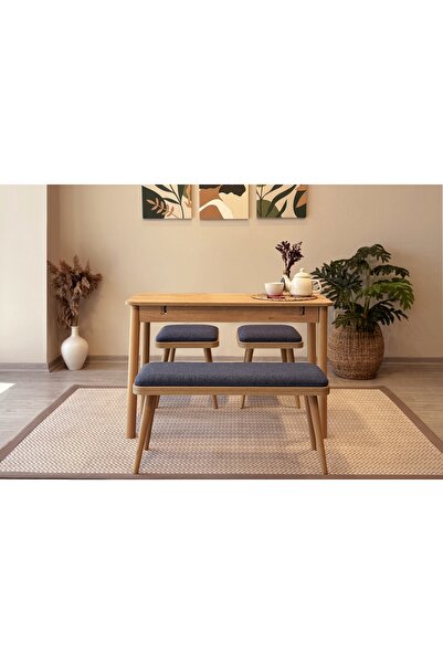 Vivense VİNA MİNİ AÇILIR MUTFAK MASA TAKIMI, KARİNA MEŞE LACİVERT