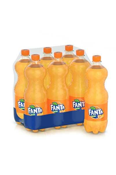 Fanta Carbonated Drink Orange Flavor Plastic Bottle, 1 l x 6 pcs