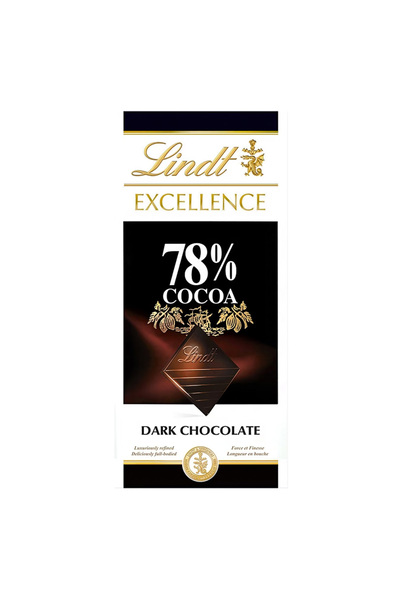 Lindt شوكولاتة داكنة ممتازة 78% كاكاو، 100 غرام