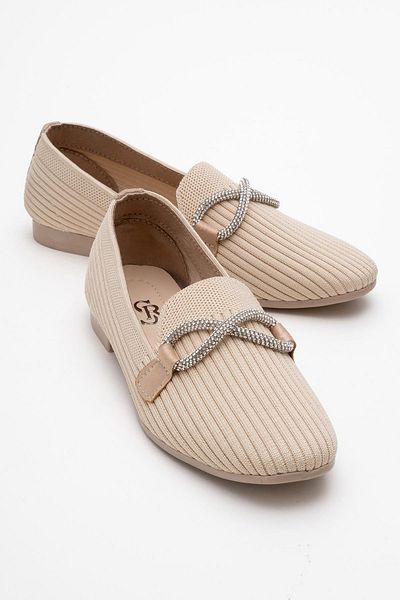CCWAY AYAKKABI Women's Stone Knitwear Shoes Beige