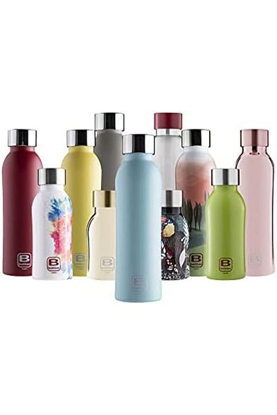 BUGATTI B Bottle Twin Ultra-light and Thermal 18/10 Stainless Steel Bottle for Cold and Hot Water -