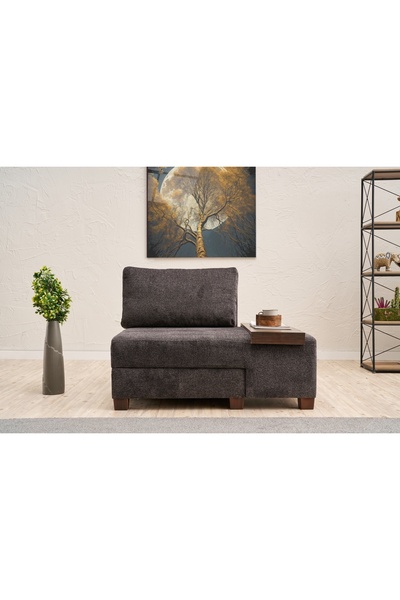 Vivense PERENNA YATAKLI TEKLİ KOLTUK, ŞÖNİL, ANTRASİT, SAĞ