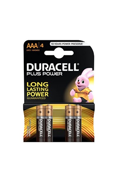 Duracell Plus Power AAA Alkaline Batteries, LR03, MN2400, 4 Batteries, 32013