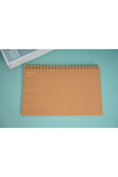 Midi Simple wood grain coil notebook 02