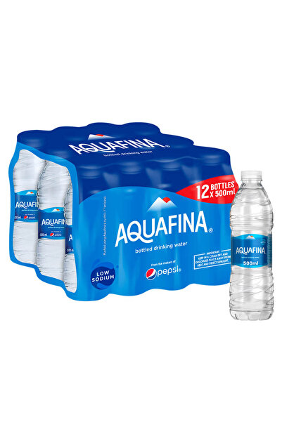 aquafina مياه شرب معبأة، 500 مل × 12