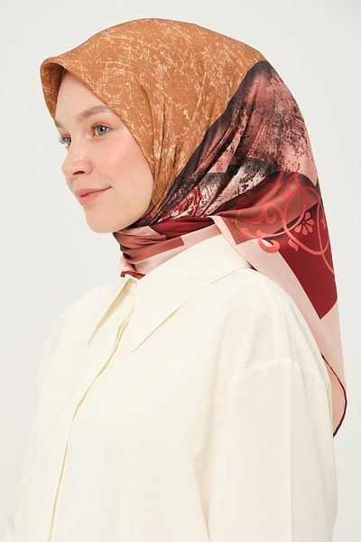 Madame Polo Printed Rayon Scarf Multicolor Wrinkle-Free Patterned