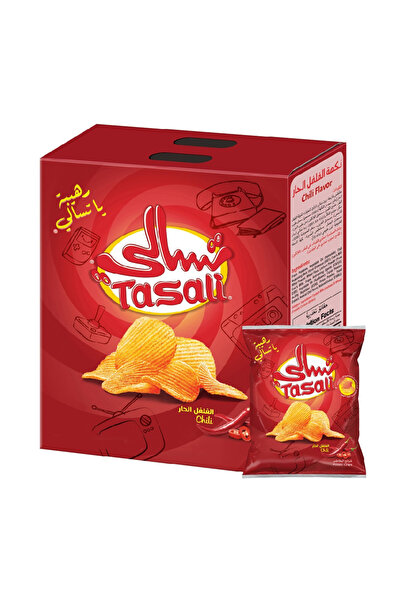 Tasali رقائق البطاطس بنكهة الفلفل الحار، 26 جرام × 12