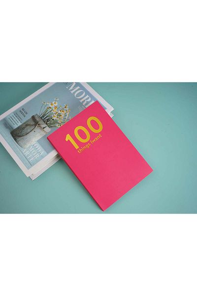 Midi Pink "100 Things I Want" Journal - Goal Setting