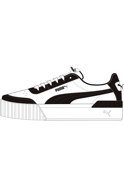 Puma Womens Carina Lift Trainers - White