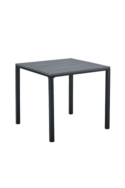 Ha.ro Masa terasa/gradina gri antracit din metal si polipropilena, 80x80x74, Oakville Bistro