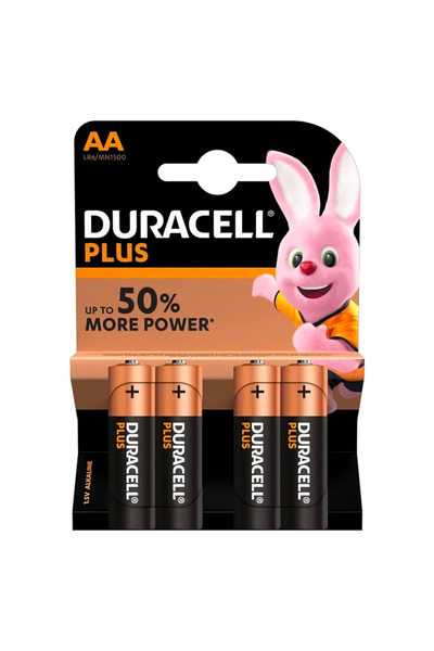 Duracell بطاريات بلس باور AA القلوية، 4 بطاريات