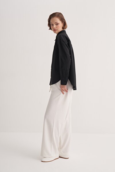 EBU Prive Women's Poplin Basic Shirt Black