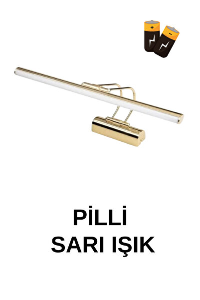 luxshome Gold Kasa Pilli Aplik Banyo Duvar Ayna Tablo Aydınlatması Flüt Aplik Kuğu Aplik Pil Hediyedir