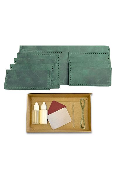 ipekbazaar Meriç Genuine Leather Men's Wallet Diy-Diy Set