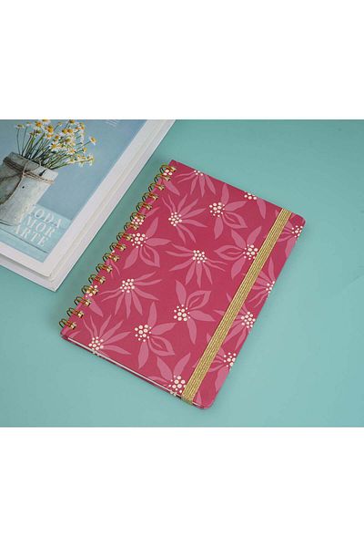 Midi Enchanting flower coil notebook