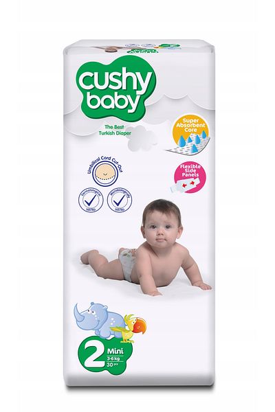 CUSHY BABY Pieluszki jednorazowe Cushy Baby rozmiar 2, 30 szt.