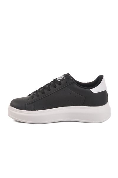 Aspor Black and White Lace-Up Women's Sneaker