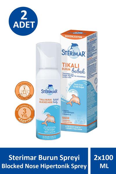 Sterimar Baby Burun Spreyi Blocked Nose Hipertonik Sprey 100 ml 2 Adet