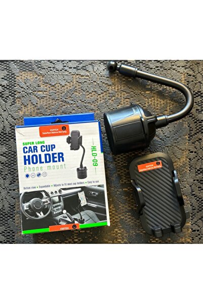 Ceptex Araç İçi Telefon Tutucu Tüm Telefonlara Uyumlu Bardaklık İçi Telefon T...