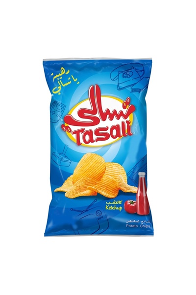 Tasali رقائق البطاطس بنكهة الكاتشب، 155 غرام