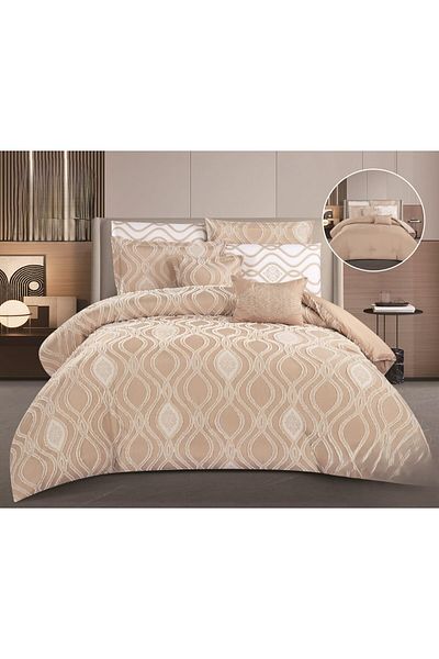 Mark A luxurious king-size double bed sheet to add beauty and elegance to your room accessories, made of microfiber, size 240*260 cm