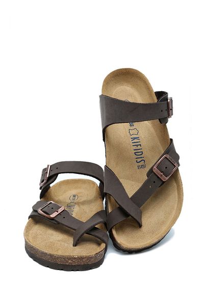 Kifidis Ks10261Sk Soft Step Women's Cork Slippers 36-41 03 - Brown