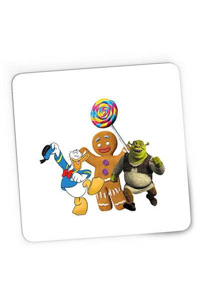 OEM Mousepad Gaming Shrek Dance Happy Cookie Sweet Donald Duck, 21x19 см