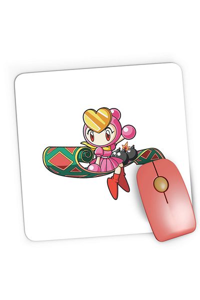 OEM Mousepad Gaming Bomberman Girl Fly Carpet Game Mode Sega, 21x19 см