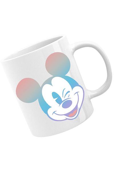 OEM Cana Mickey Mouse Pastels Colors Smooth Cartoon Animation, alba, 330 ml