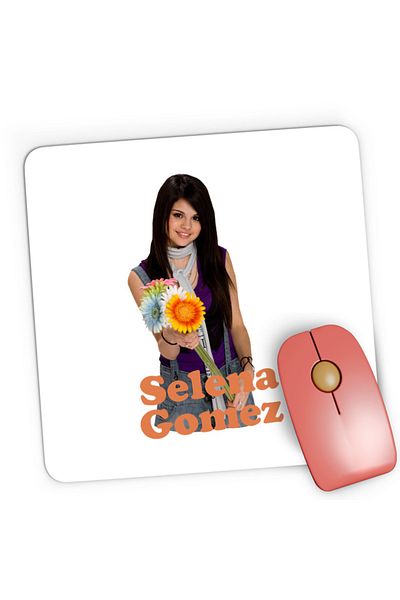 OEM Mousepad Gaming Selena Gomez Child Flowers Carrier Popular MTV, 21x19 см