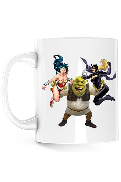 OEM Cana Shrek Wonder Woman Catwoman Super Hero Medieval Era, alba, 330 ml