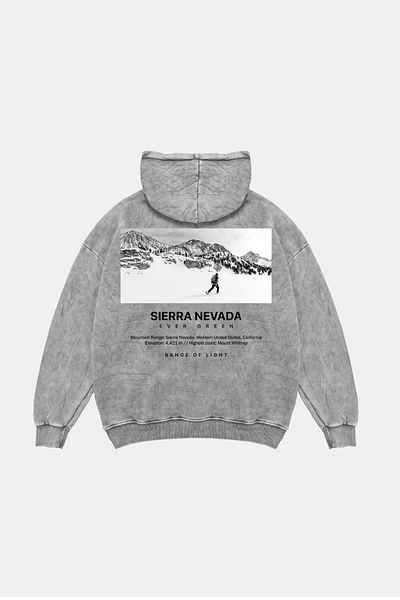 Sekizbiraltı Sierra Nevada Oversize Unisex πλενόμενο λευκό κουκούλα