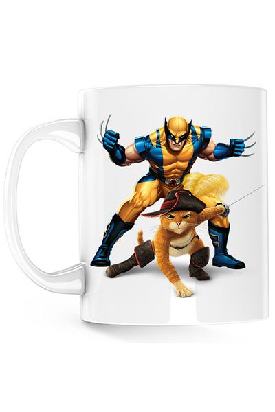 OEM Cana Shrek Puss in the Boots Wolverine Animals Speak Universal, alba, 330 ml