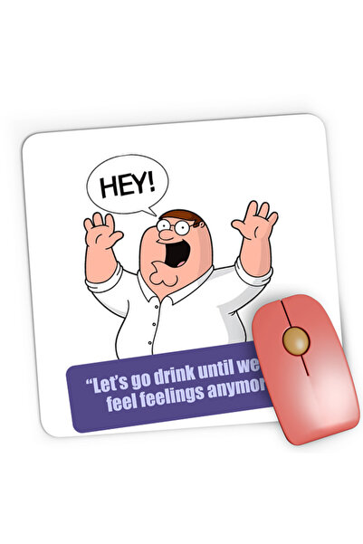 OEM Mousepad Gaming Family Guy Father Stewie Telegram Sticker Quotes, 21x19 см