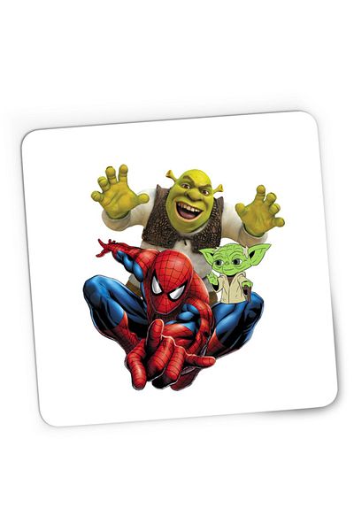 OEM Mousepad Gaming Spiderman Shrek Yoda Star Wars, 21x19 см