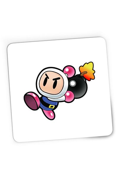 OEM Mousepad Gaming Bomberman Pink Funny Game Puzzle Fast Strategy, 21x19 см