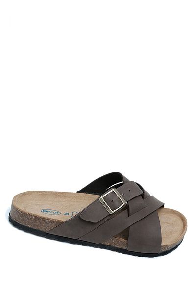 Kifidis KS0762SE Ανδρικές παντόφλες από φελλό Soft Step 40-46 03 - Καφέ