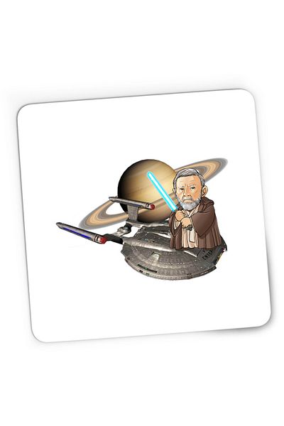 OEM Mousepad Gaming Star Trek Obi Wan Kenobi Ride Spaceship Saturn Planet Ring, 21x19 см