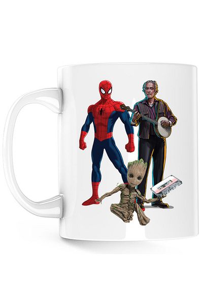 OEM Cana Spiderman Music Star Trek Baby Groot, alba, 330 ml