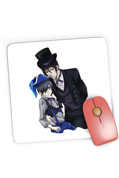 OEM Mousepad Gaming Black Butler Ciel Sebastian Book Of Circus Demon, 21x19 см