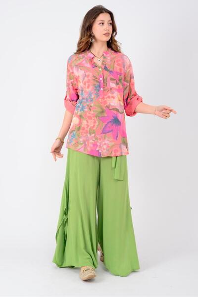 Park Moda AN10724 PANTALON DETALIAT CU CENTURĂ