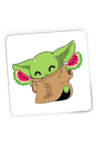 OEM Mousepad Gaming Baby Yoda Watermelon Happy Dance Jedi, 21x19 см