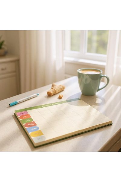 Fark Tanıtım A4 Undated Weekly Desktop Planner – 80 Sheets, Disposable, Memo, Home & Office