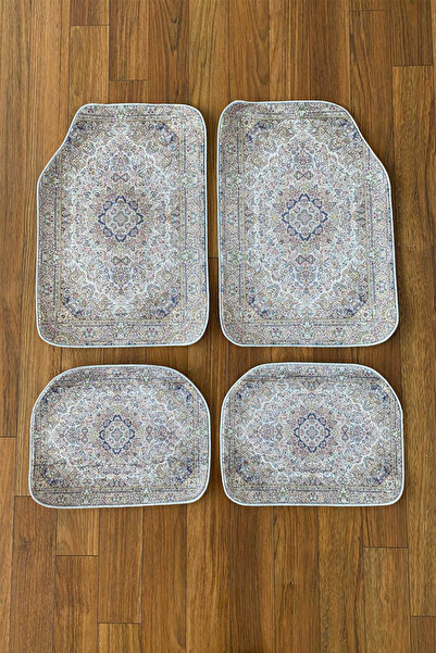 Genel Markalar Dijital Baskılı Dekoratif Oto Paspas Takımı 4'lü Araç Zemin Ak...