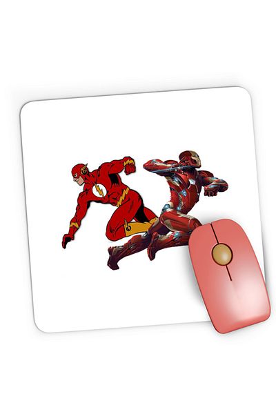 OEM Mousepad Gaming Flash Ironman Jump Speed Power Fast Arrowverse, 21x19 см
