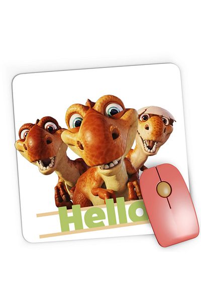 OEM Mousepad Gaming Ice Age Dragon Egg Dinosaur Hello Funny Small, 21x19 см