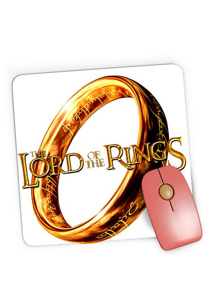 OEM Mousepad Gaming Lord of the Rings Logo Runes Language Elf Creatures, 21x19 см