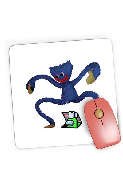 OEM Mousepad Gaming Huggy Wuggy Among Us Sus Scared Crew Universe, 21x19 см
